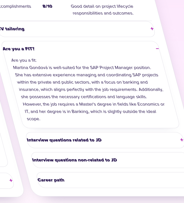 Job fit output