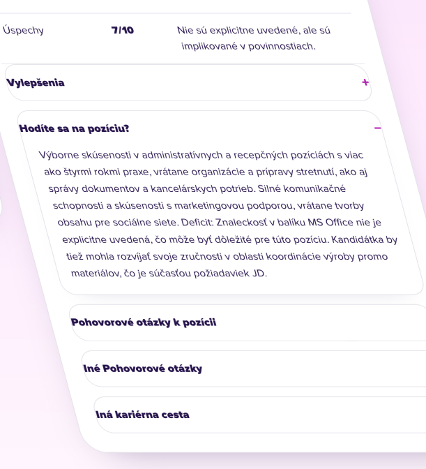 Kalkulátor vhodnosti pracovnej pozície