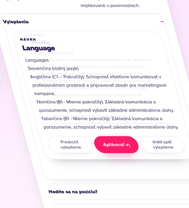 CV ktoré ukáže vašu hodnotu